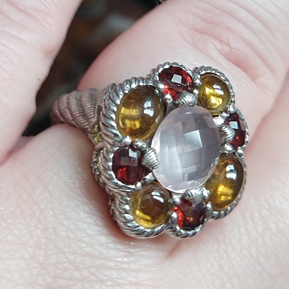 Judith ripka sterling silver 925 gemstone ring